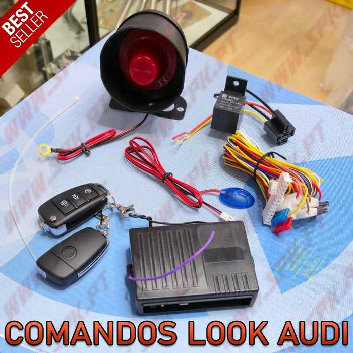 *PORTES GRÁTIS* - Alarme Auto c/comandos tipo Audi - Novo