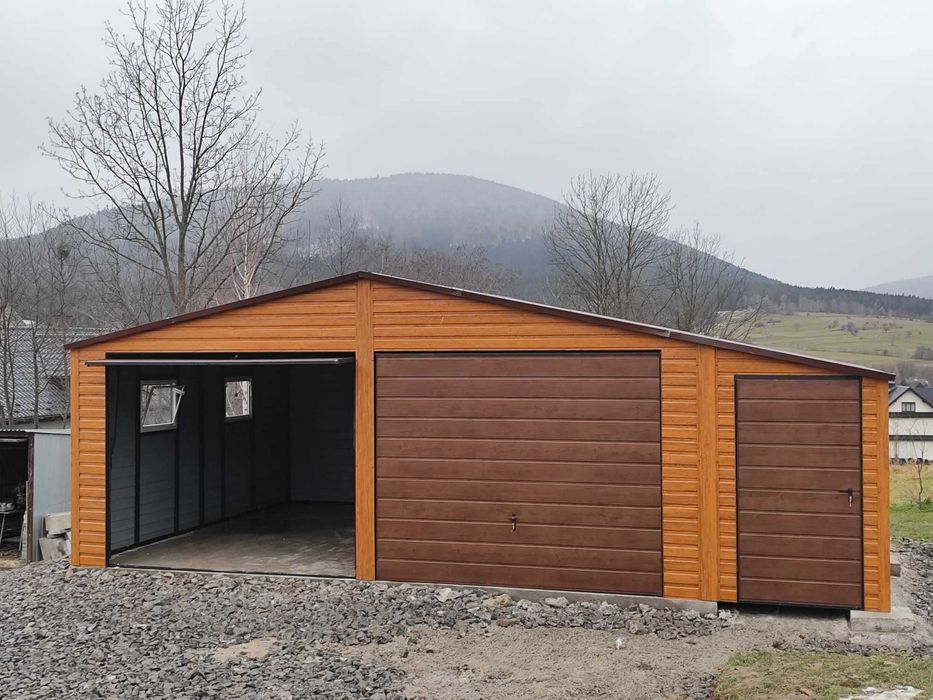 garaż blaszany drewnopodobny 8,5x6, 6x6, 4x6, wiaty, hale