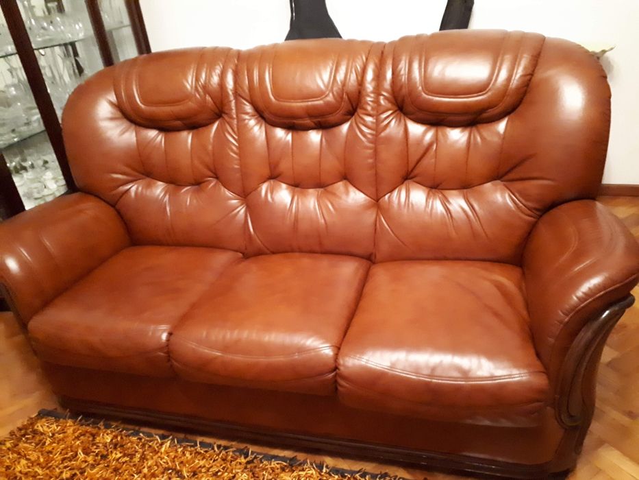 Sofás de sala em couro