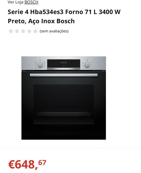Forno encaste BOSCH  com funçao Pizza / HBA534ES3/01