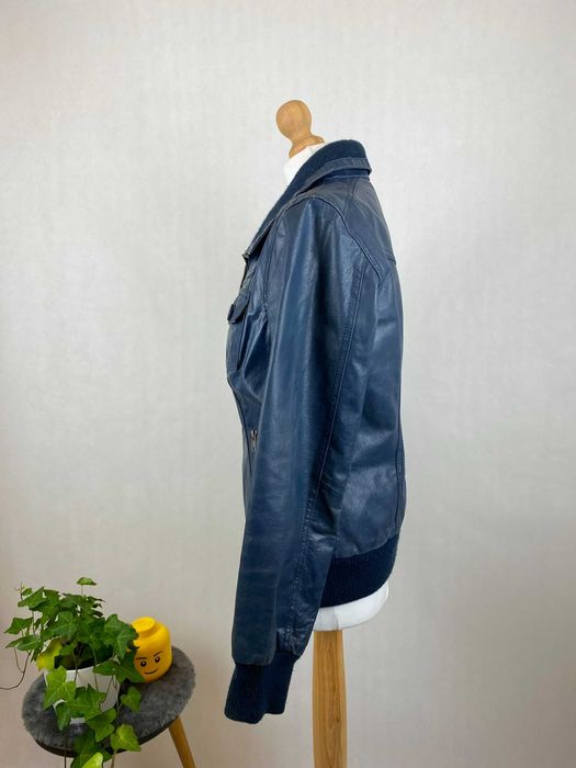 kurtka skórzana damska real leather pinterest vintage big collar