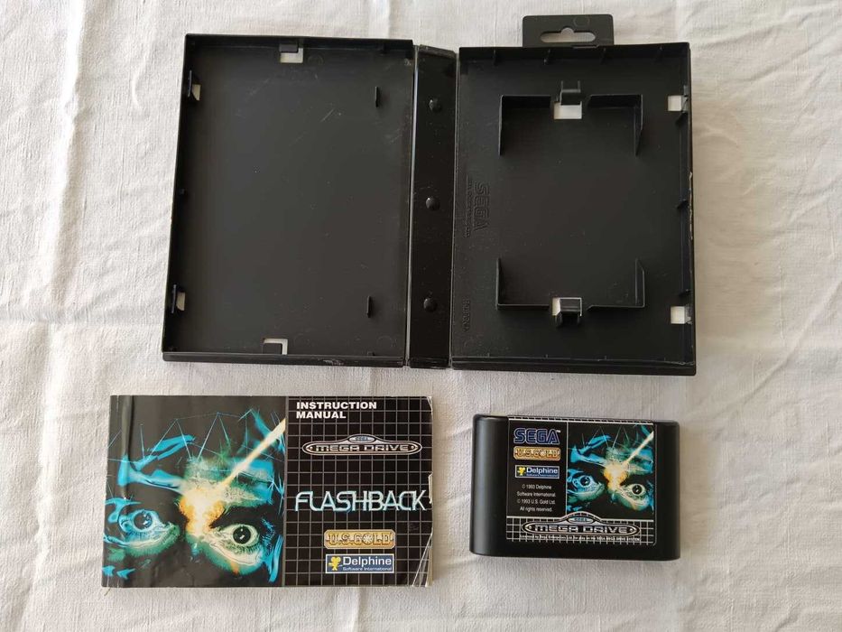 Flashback (Mega Drive, 1992, PAL) – Caixa e Manual | Idiomas EN/FR