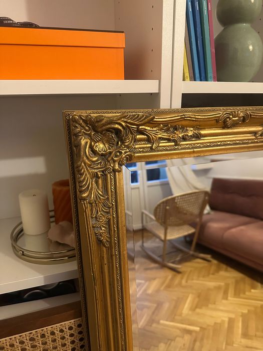 Lustro złote w stylu Jysk