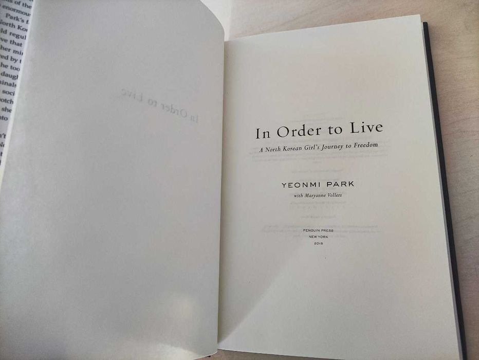 Книга In Order to Live – Yeonmi Park | Memoir, hardcover, English