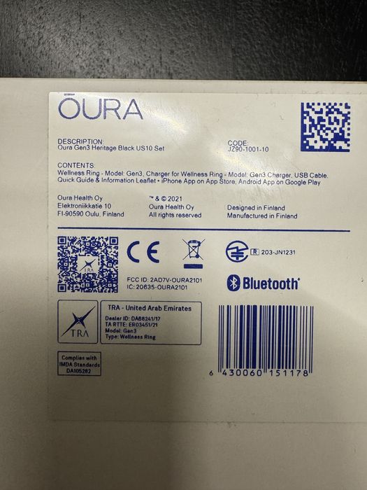 Oura ring tam10 Gen3