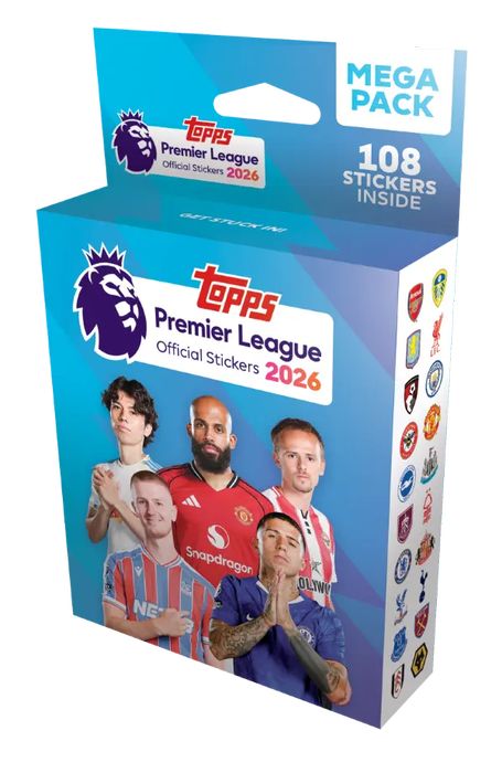 Premier League 2026 Stickers Mega Pack. Nowy Produkt