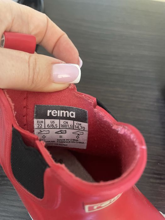 Чоботи гумові дитячі Reima Ankles 22р red
