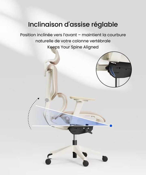 Cadeira ergonómica FlexiSpot C7 – como nova – cor damasco