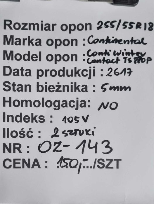 255/55R18 Continental Conti Winter Contact TS830P Zima
