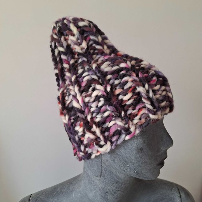 czapka handmade wełna merino