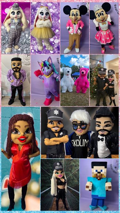 Tancerze Żywa maskotka na imprezę Alvaro mężczyzna kobieta  miś