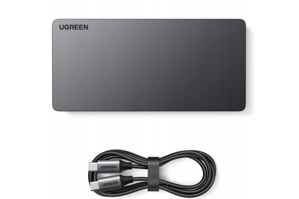 Adapter HUB UGREEN 9w1 USB-C do 2x USB-A 2x DP 2x HDMI 4K DP LAN PD 100W