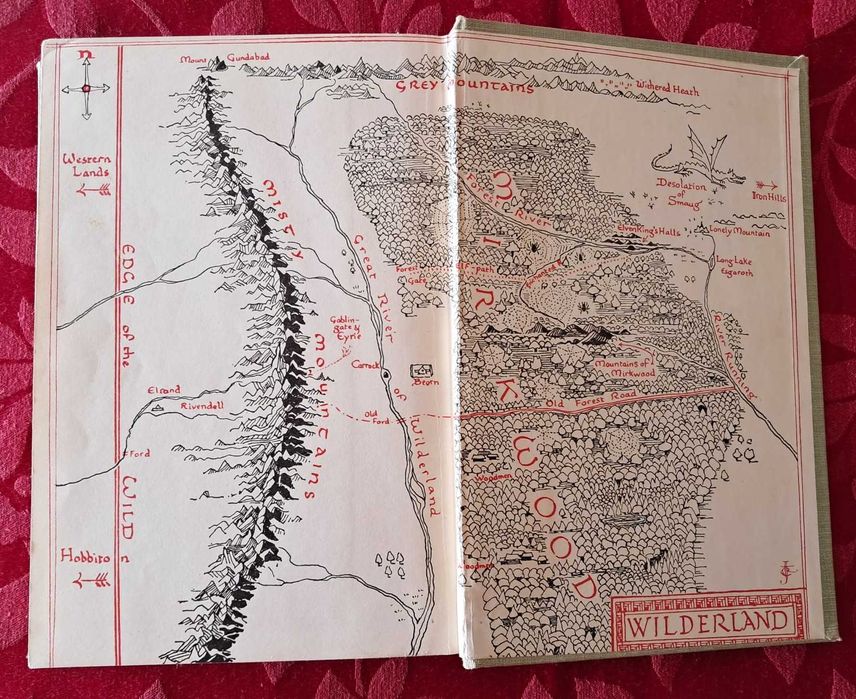 The Hobbit 1959 – 11th Impression – J.R.R. Tolkien – Houghton Mifflin – USA Edition - llustrated by the Author