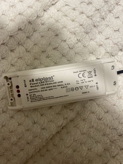 Zestaw 5 lamp LED Downlight Elplast 15W + zasilacze