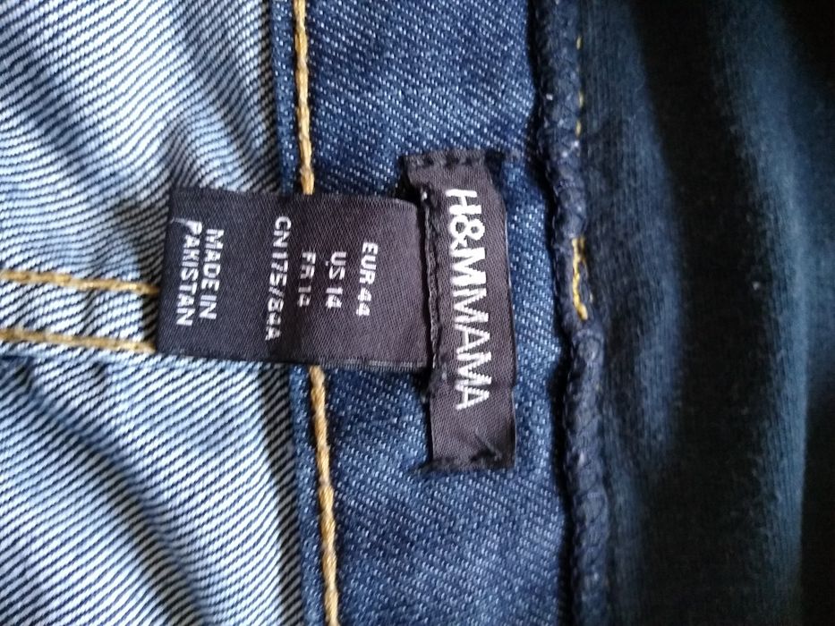 Spodnie krótkie rybaczki ciążowe jeansowe H&M Mama plus size
