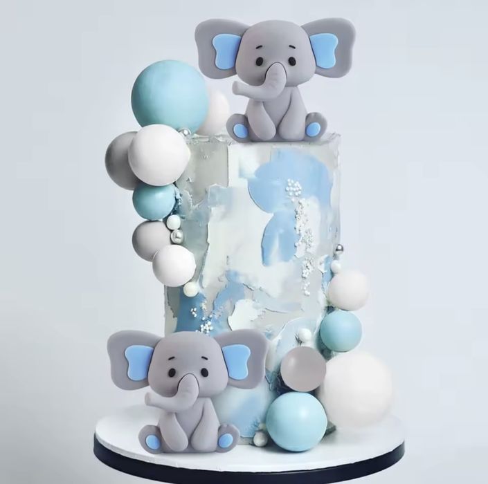 Nowy! Ozdoby na tort topper Słoń kule. nie jadalne