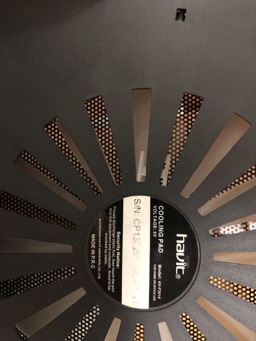 Охолоджуюча підставка для ноутбуку HAVIT HV-F2016 USB Black 22513