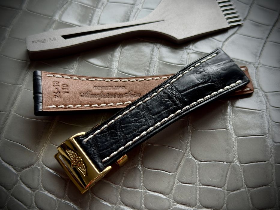 Ремінець Breitling, шкіра кркодила.
