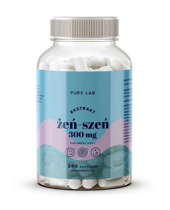 Pure Lab Ekstrakt z żeń-szenia 300 mg kapsułki 240 szt Aura Herbals