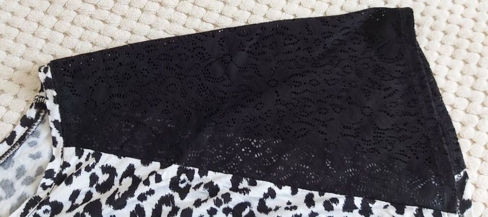 Bluzka "nietoperz" H&M z koronkowymi rękawami