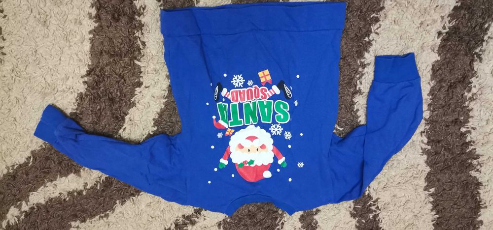 Кофта детская  новогодняя синяя