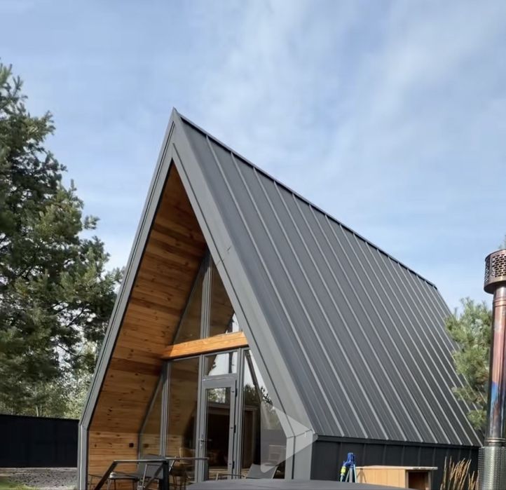Продам дом A-Frame 77 m2 рядом с рекой.