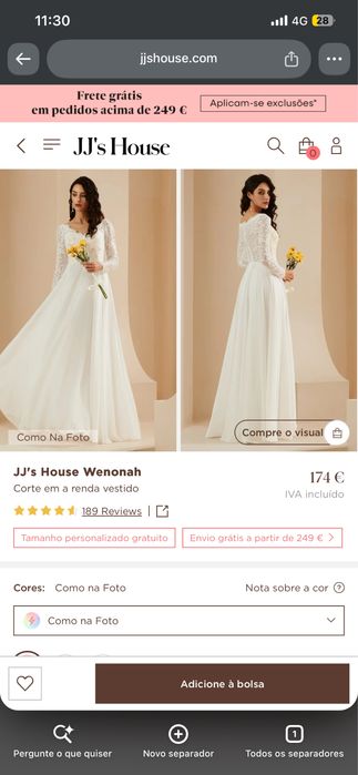 Vestido de Noiva Novo – Com Etiqueta