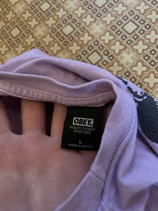 Лонгслив Obey розовый