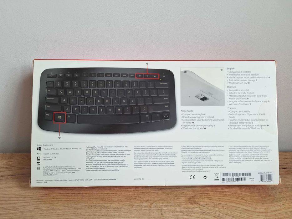 klawiatura Microsoft Arc czarna USB J5D-00015