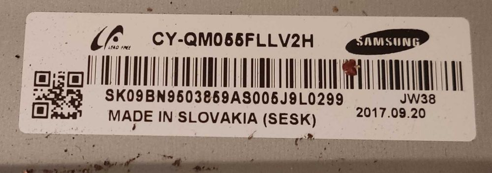 TV QLED Samsung QE55Q7FAMT para peças