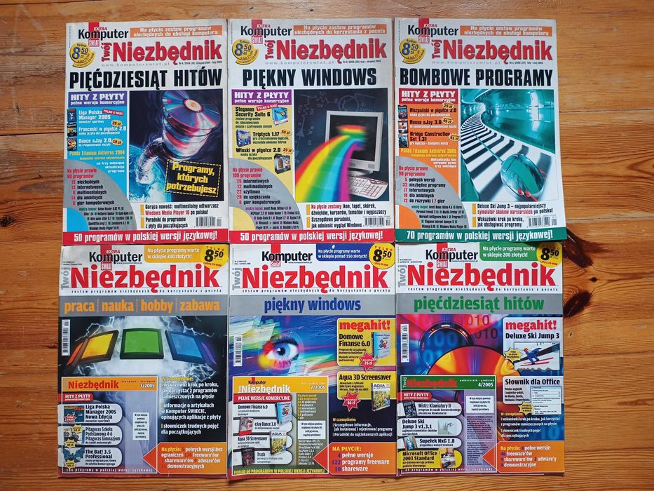 Czasopismo Komputer Świat Twój Niezbędnik 6 numerów : 4/2004 (18) 1/2005 (19) 2/2005 (20) 3/2005 (21) 4/2005 (22) 2/2006 (25)