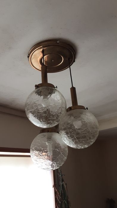 Candeeiro para quarto ou sala vintage vidro