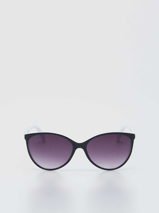 Окуляри сонцезахисні "кішечки" іміджеві чорно-білі базові від сонця