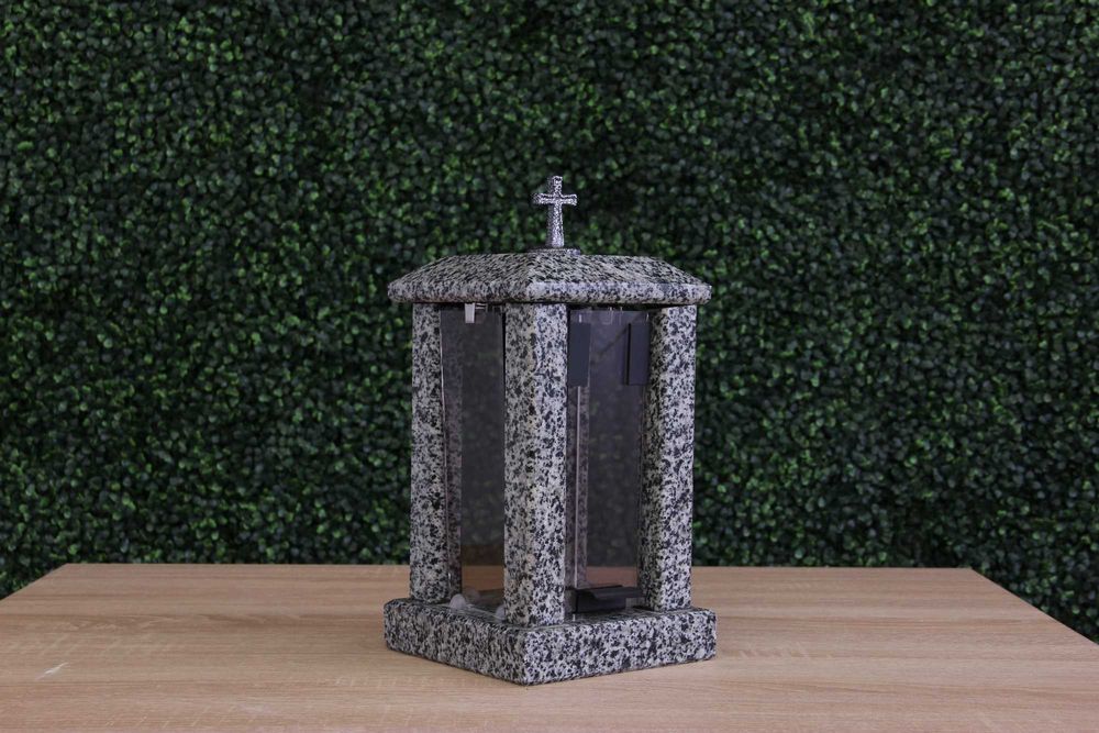 Lampion Nagrobny IMPALA Znicz Granitowy SZARY