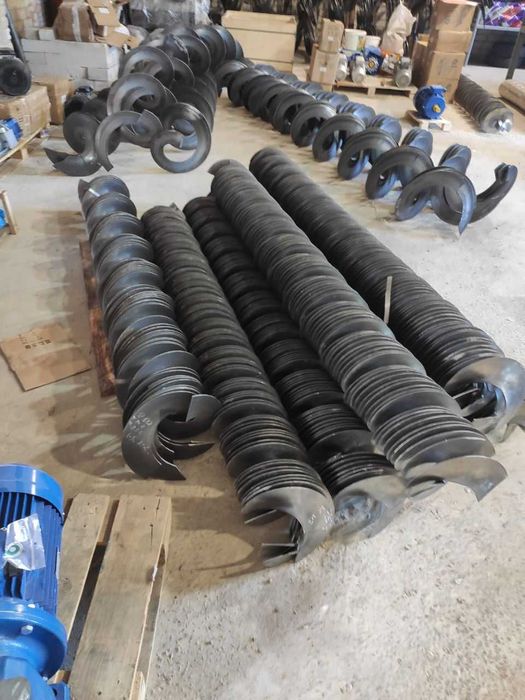 Цельнотянутая шнековая спираль, витки шнека, ремонт/реставрация шнеков
