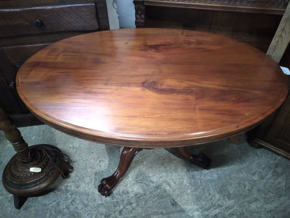 Piękny stolik ława owalny orzechowy nierozkładany FV DOWÓZ