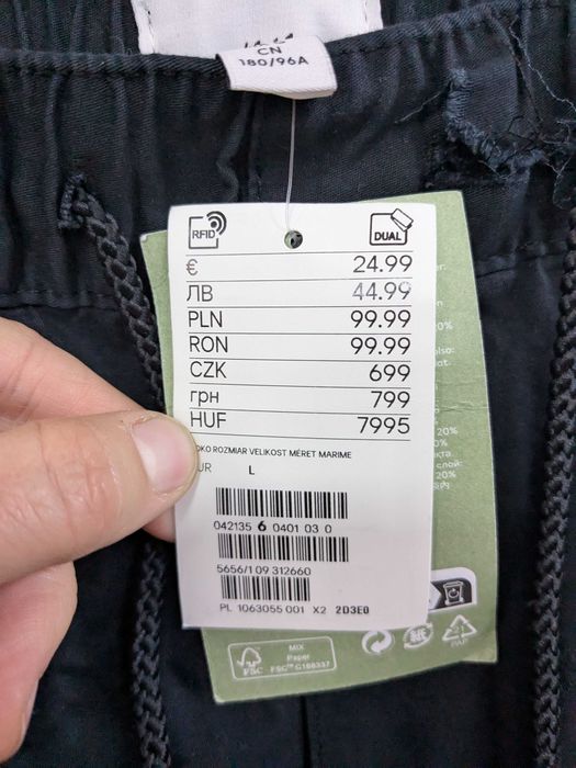 H&M spodnie relaxed fit rozm. L