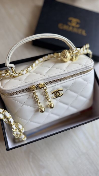 Сумка жіноча бочонок Шанель Chanel | Із коробкою та пильовиком