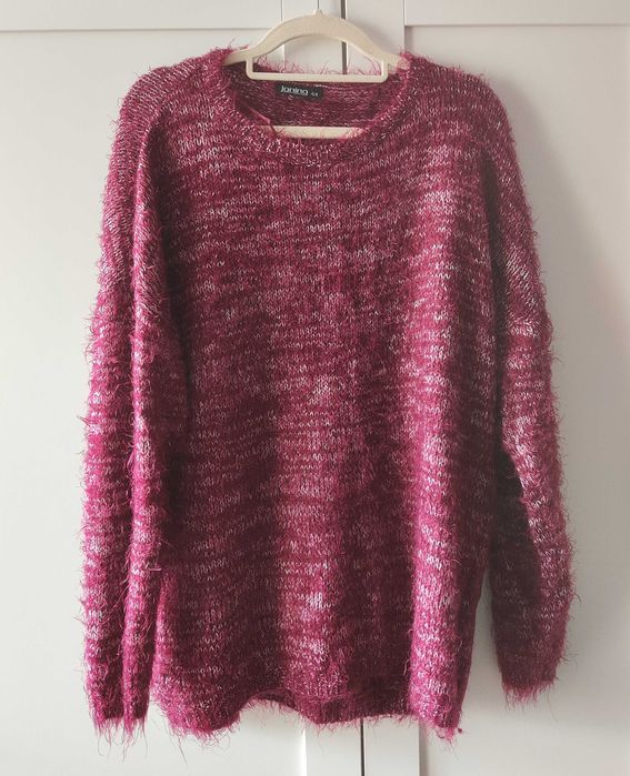 Sweter damski burgundowy Janina 44 XXL