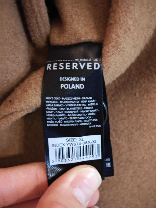 Płaszcz męski Reserved brązowy XL
