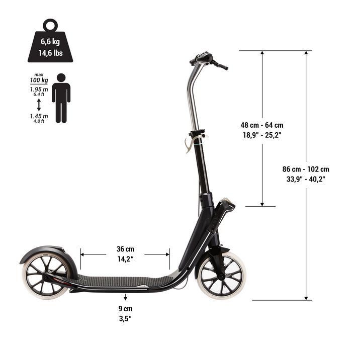 TROTINETE ADULTO TOWN 7 EF V2 AZUL/PRETO