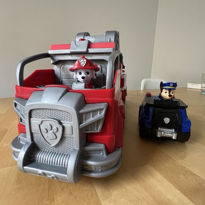 Carro dos bombeiros + carro policia - Patrulha pata