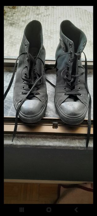 Sapatilhas converse all star cano subido pretos