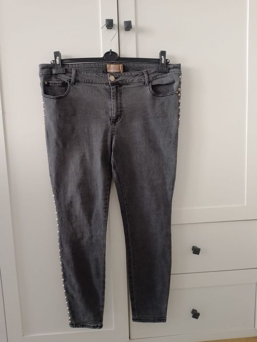 Jeansy rurki damskie 44