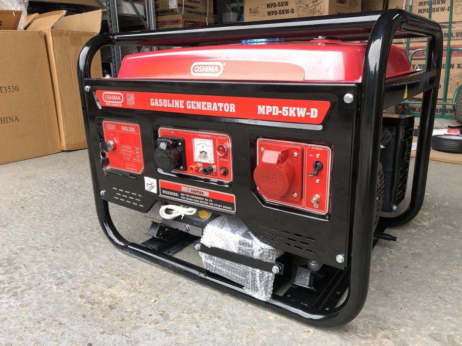 Генератор Oshima MPD-5.5 кВт-D медная обмотка AVR электростартер