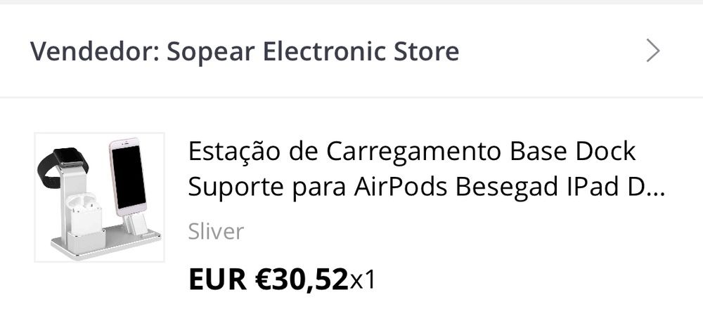 Dockstation iPhone, Apple Watch e AirPods (1º e 2ª Gen)