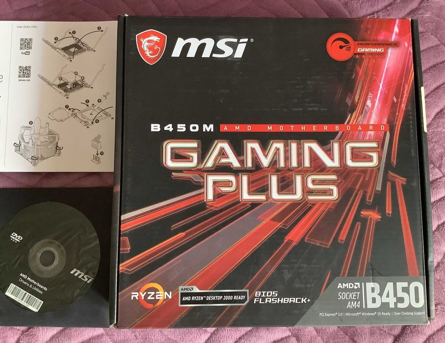 Материнська плата MSI B450M Gaming Plus, Socket AM4, чипсет AMD B450, MicroATX