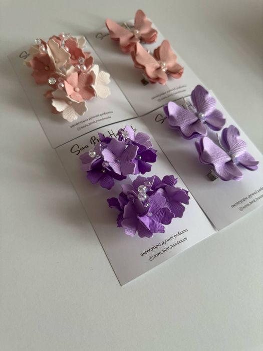 Резинки для волосся, бантики для волосся, заколки, обруч, прикраси