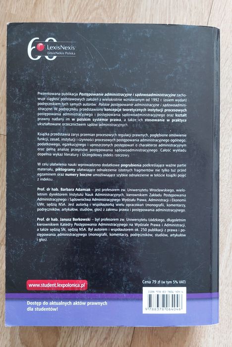 Postępowanie administracyjne i sądowoadministracyjne.Adamiak,Borkowski
