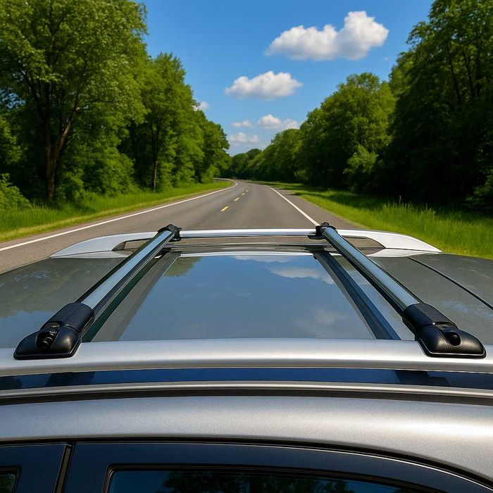 Багажник на крышу Днепр|Дуги поперечки на рейлинги 75 кг аэро алюминий